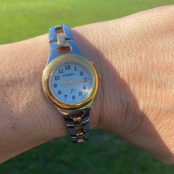 Fossil F2 watch silver and gold link watch ES-9064 - Picture 2 of 8